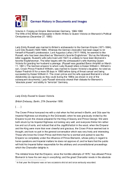 Lady Emily Russell to Queen Victoria