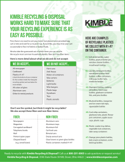 Recycling Guide - Kimble Companies