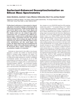 Surfactant-Enhanced Desorption/Ionization on Silicon Mass