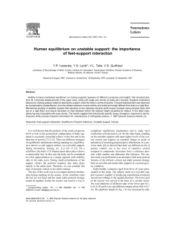 Human equilibrium on unstable support: the importance of feet
