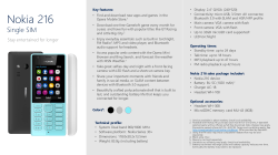 Nokia 216 datasheet