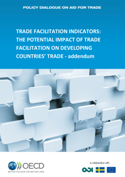 TRADE FACILITATION INDICATORS: THE POTENTIAL