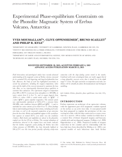 Experimental Phase-equilibrium Constraints on