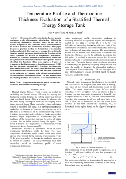 Temperature Profile and Thermocline Thickness Evaluation