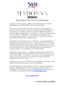 Madonna `MDNA` album pr