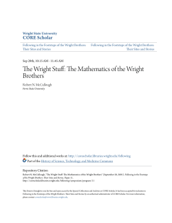 The Mathematics of the Wright Brothers