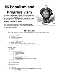 populist and progressive packet good one