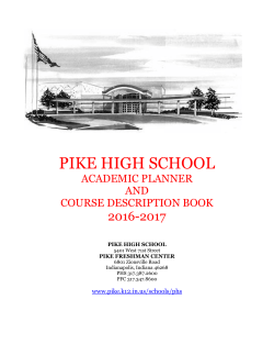 PIKE HIGH SCHOOL - Metropolitan School District of Pike Township