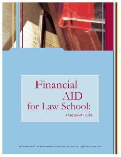 Financial Aid for Law School: A Preliminary Guide