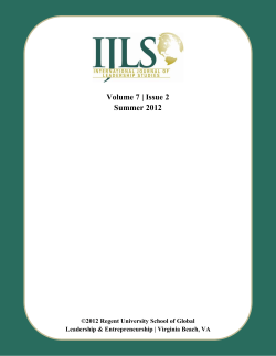 International Journal of Leadership Studies