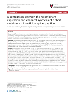 A comparison between the recombinant expression and chemical