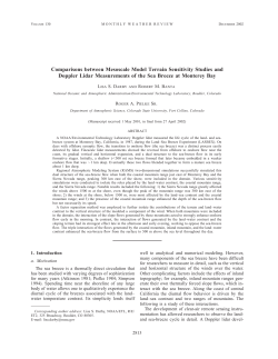 Comparisons between Mesoscale Model Terrain