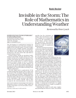 The Role of Mathematics in Understanding Weather