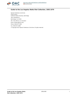 Los Angeles Watts Riot Collection