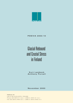 Glacial Rebound and Crustal Stress in Finland