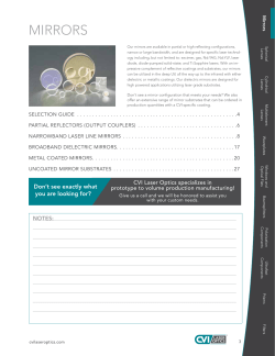 mirrors - CVI Laser Optics