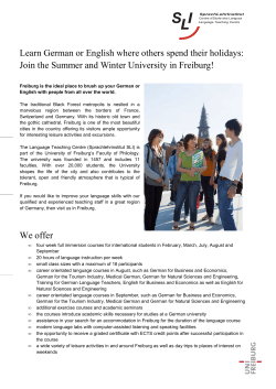 Learn German or English where others spend their holidays: Join