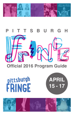 april 15 - 17 - Pittsburgh Fringe Festival