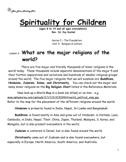 Lesson 2- What are the major religions of the world?