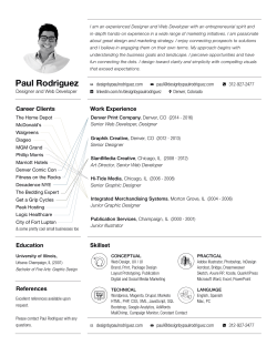 My Resume - Design by Paul Rodriguez