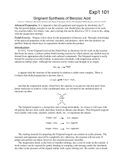 Grignard Synthesis of Benzoic Acid