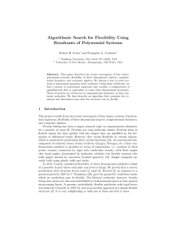 Algorithmic Search for Flexibility Using Resultants of Polynomial