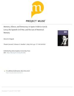 Memory, Silence, and Democracy in Spain - muse.jhu.edu