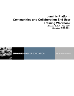 Luminis Platform 5 End User Training