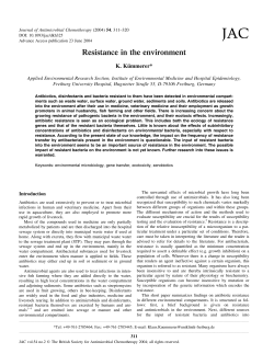 Resistance in the environment