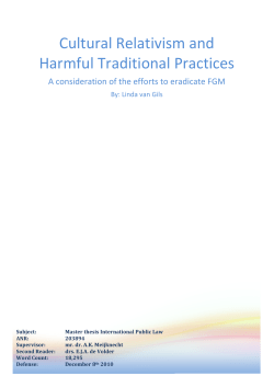 Cultural Relativism and Harmful Traditional Practices