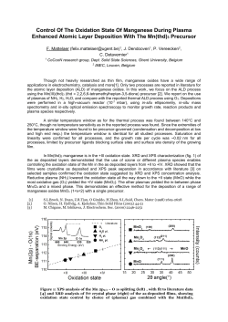 Control Of The Oxidation State Of Manganese During