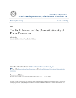 The Public Interest and the Unconstitutionality of