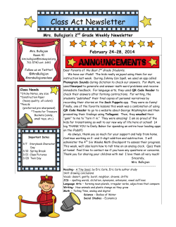 Class Act Newsletter