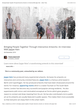 Bringing People Together Through Interactive Artworks