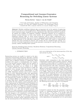 Compositional and Assume-Guarantee Reasoning for Switching
