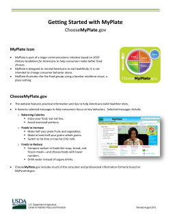 Getting Started with MyPlate
