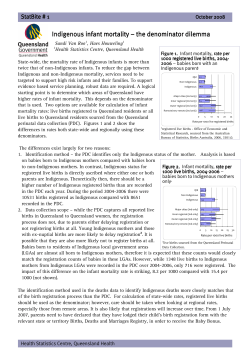 Indigenous infant mortality - the denominator dilemma