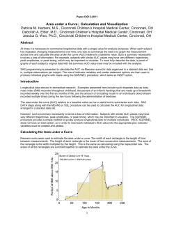 1 Area under a Curve: Calculation and Visualization Patricia M