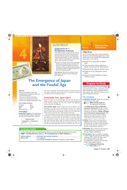 The Emergence of Japan and the Feudal Age