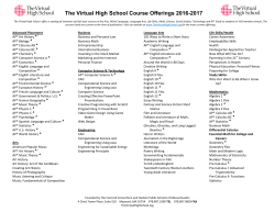 VHS Printable Course Offering 2016-2017