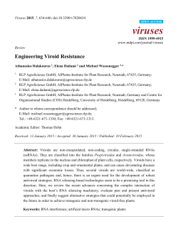Engineering Viroid Resistance