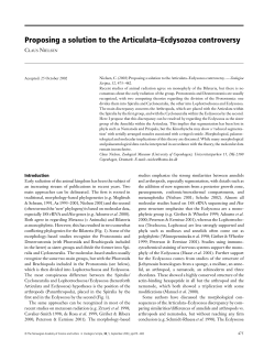Proposing a solution to the Articulata&ndash;Ecdysozoa controversy