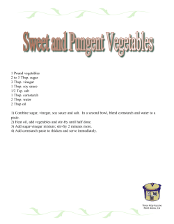 Sweet and Pungent Vegetables