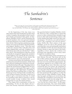 The Sanhedrin`s Sentence