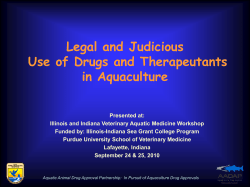 Legal Use of Drugs and Therapeutants in Aquaculture