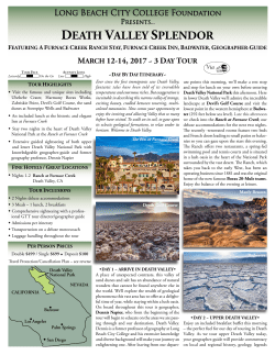 death valley splendor - Long Beach City College