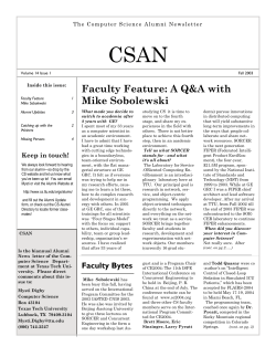 Fall 2003 - Texas Tech University Departments