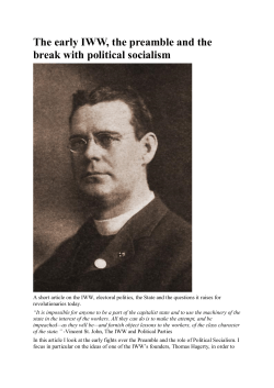 The early IWW, the preamble and the break with political