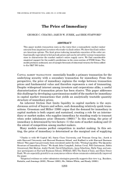 The Price of Immediacy - people.hbs.edu