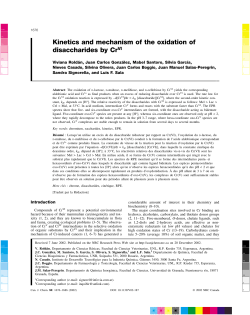 Kinetics and mechanism of the oxidation of disaccharides